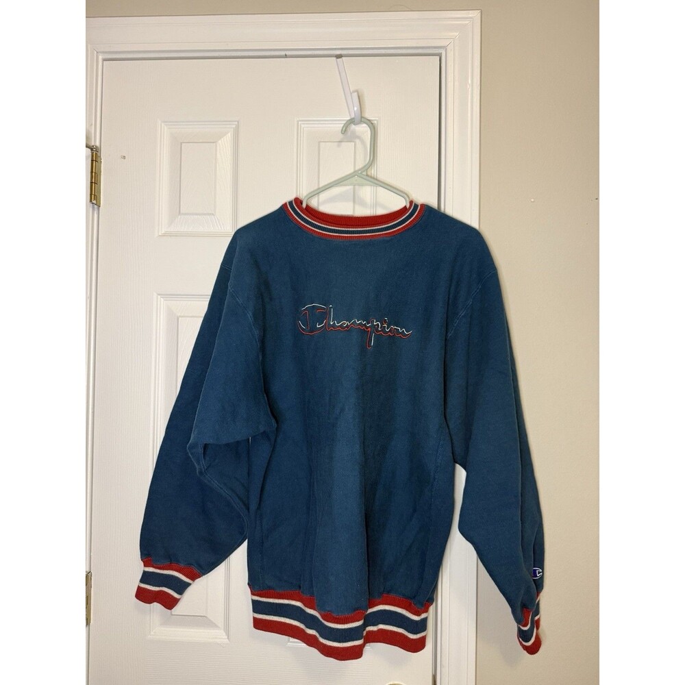Vintage Champion Reverse Weave USA Crewneck Sweatshirt Script Logo XL